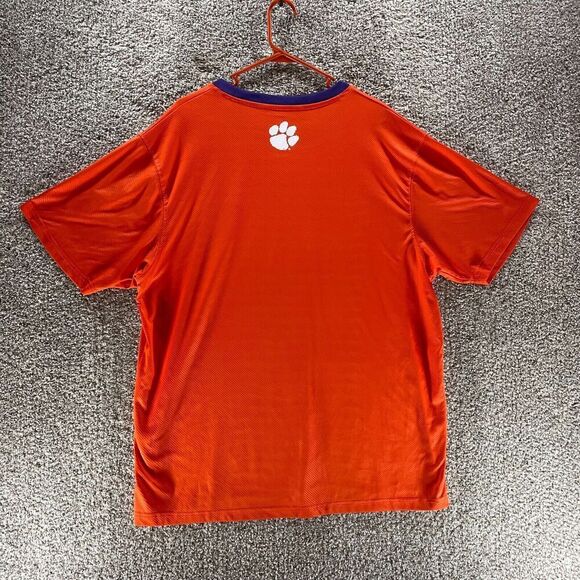 Clemon Tigers Shirt Mens 2XL XXL Orange Striped Athletic Colosseum NCAA Football - Picture 9 of 13